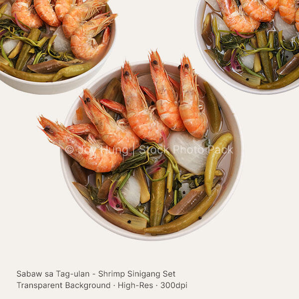 Shrimp Sinigang Filipino Food Cutout Preview A high-resolution PNG bundle of Filipino Shrimp Sinigang — cleanly cut, naturally shadowed, and on transparent background. Ideal for food packaging, promos, menus, or creative culinary layouts.
